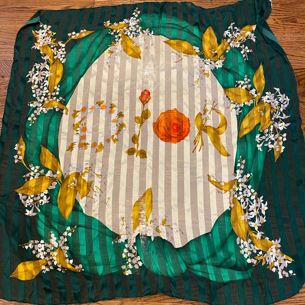 Authentic Christian Dior Scarf Silk